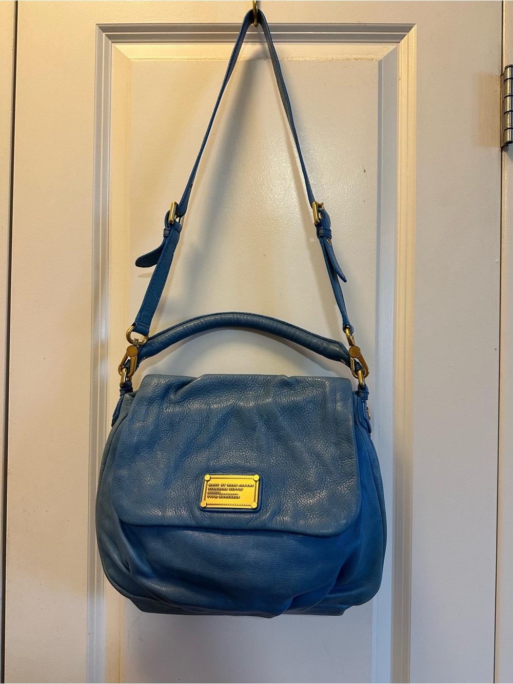 Marc by Marc Jacobs Blue Leather Crossbody Shoulder Bag